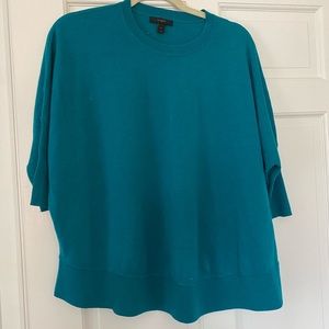 J. Crew swing sweater, turquoise, size Small